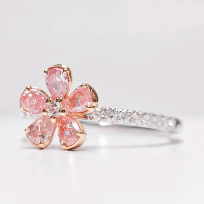 92.5 Sterling Silver Dahlia Ring