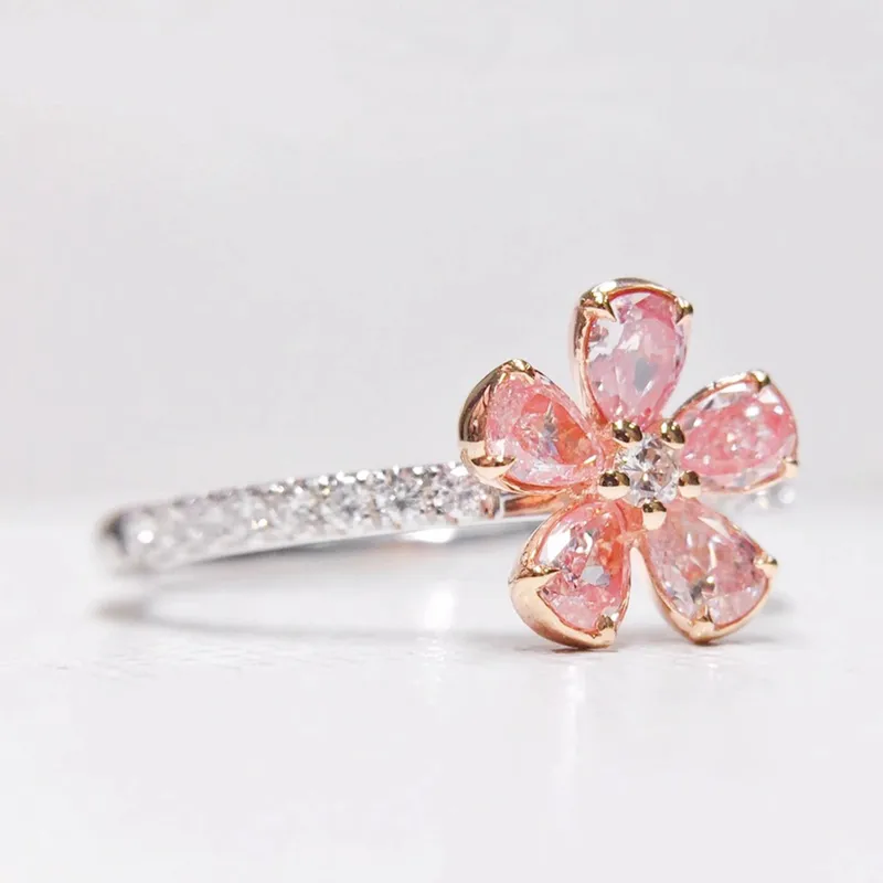 92.5 Sterling Silver Dahlia Ring