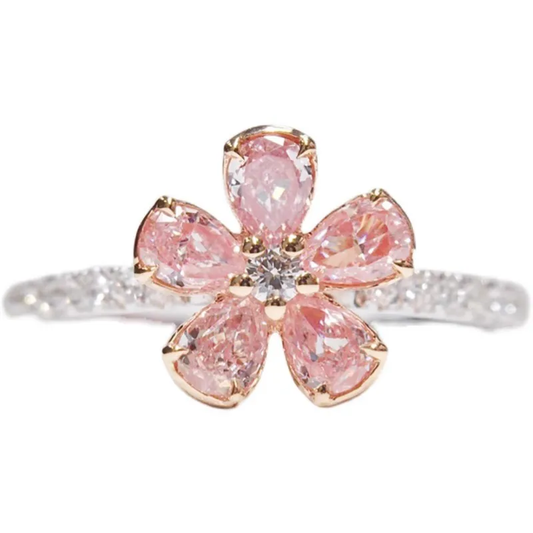 92.5 Sterling Silver Dahlia Ring