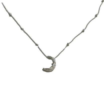 92.5 Sterling Mystic Moon Craters Silver Chain