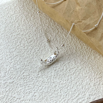 92.5 Sterling Mystic Moon Craters Silver Chain