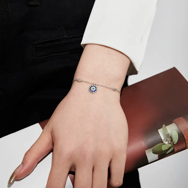 92.5 Sterling Silver Devils Eye Bracelet