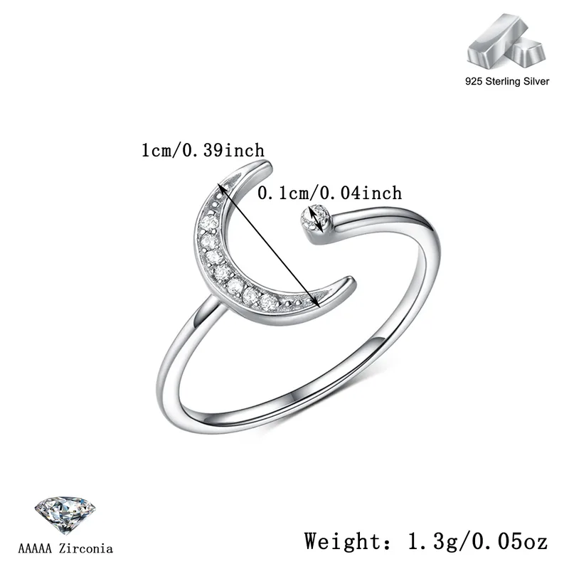 92.5 Sterling Silver Chand Sitara Ring