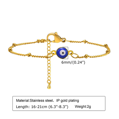 Blue Eye Gold Bracelet
