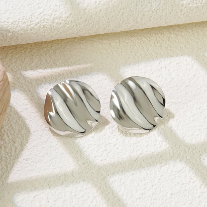 Round Silver Studs