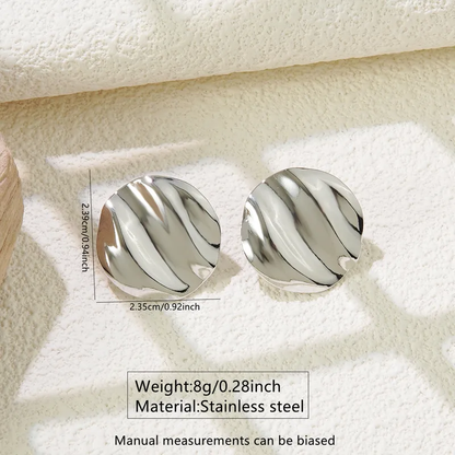 Round Silver Studs
