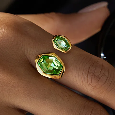 Green Hexa Harmony Ring