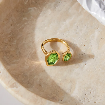 Green Hexa Harmony Ring