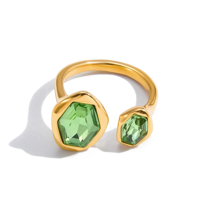 Green Hexa Harmony Ring