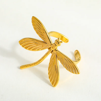 Adjustable Dragonfly Ring