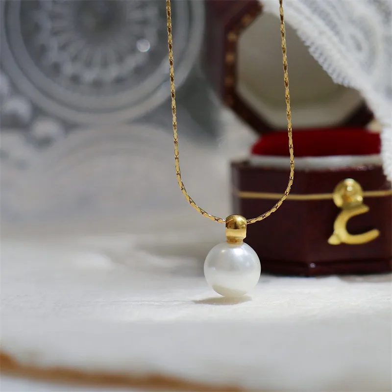 Daily Wear White Pearl Drop Chain