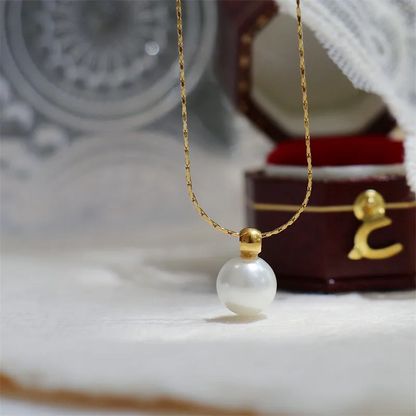 Daily Wear White Pearl Drop Chain