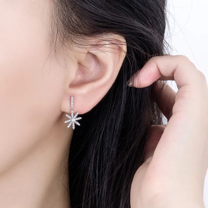 92.5 Sterling Silver Snowflake Earrings
