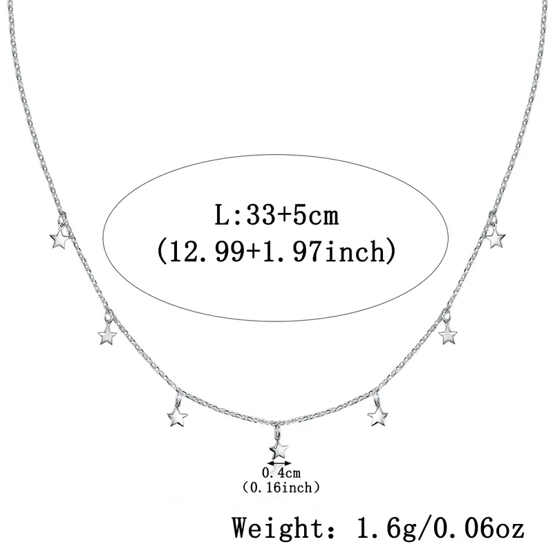 92.5 Sterling Silver Starry Chain