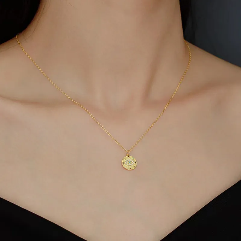 92.5 Sterling Silver Devils Eye Protection Chain