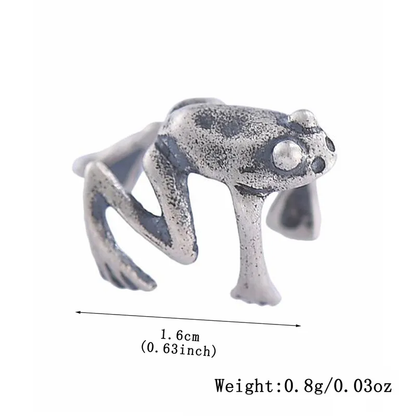Silver Jumping Frog Ear Cuffs- Single