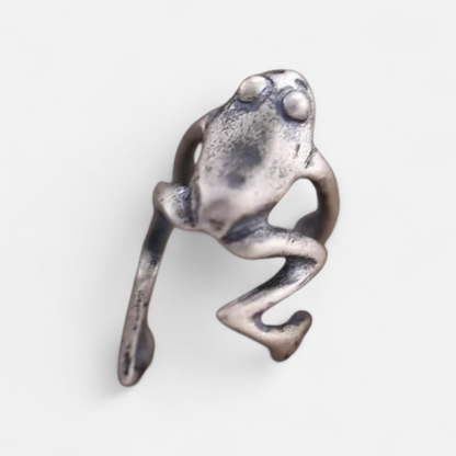 Silver Jumping Frog Ear Cuffs- Single