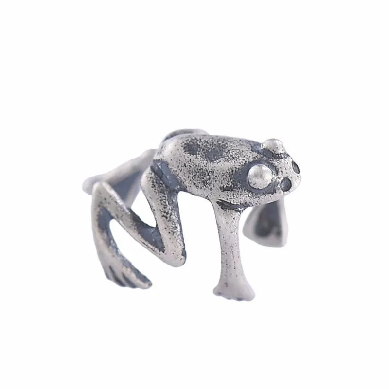 Silver Jumping Frog Ear Cuffs- Single
