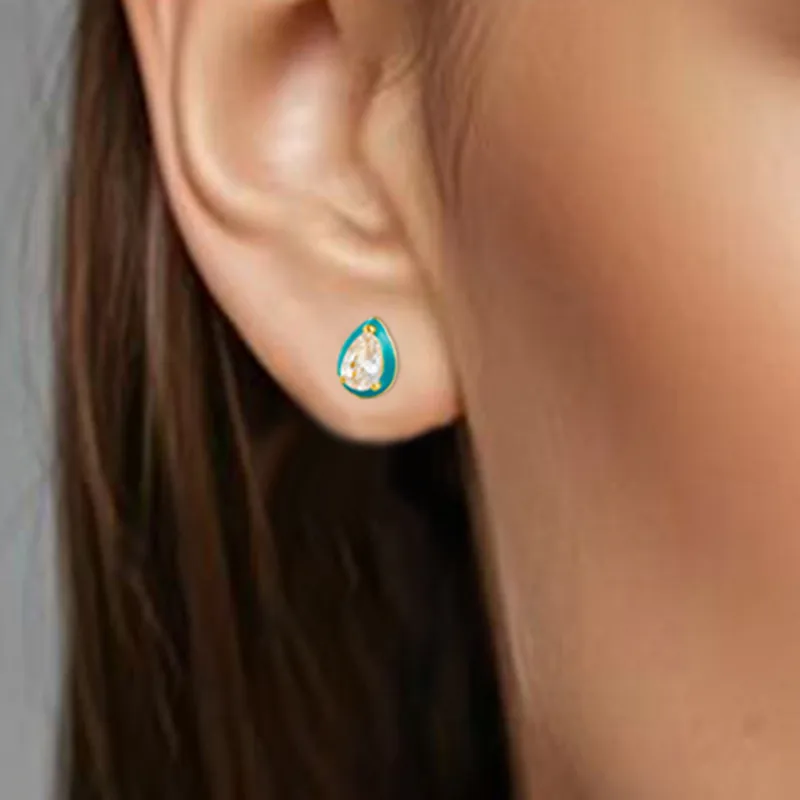 92.5 Sterling Silver Turquoise Studs