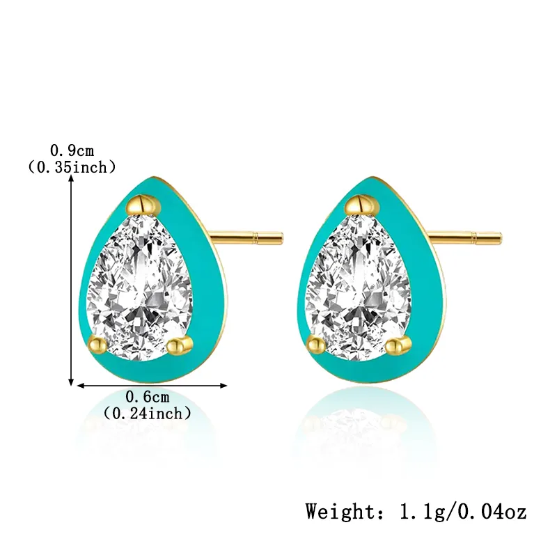 92.5 Sterling Silver Turquoise Studs