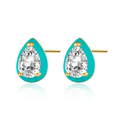 92.5 Sterling Silver Turquoise Studs
