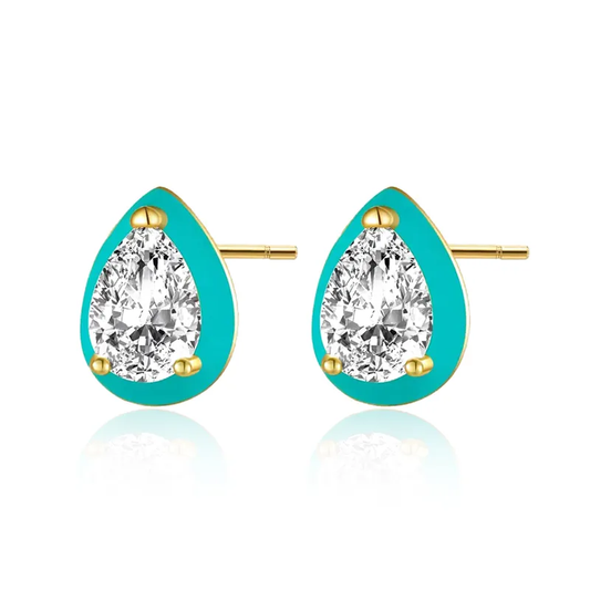92.5 Sterling Silver Turquoise Studs