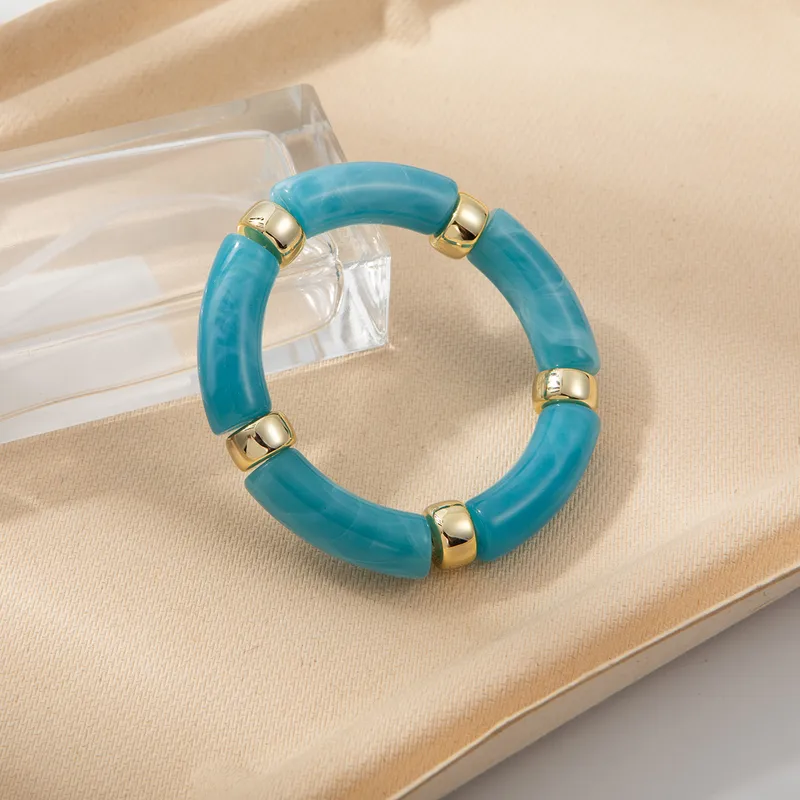 Blue and Black Stretchable Bangle Set