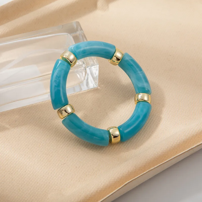 Blue and Black Stretchable Bangle Set