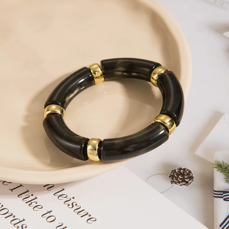 Blue and Black Stretchable Bangle Set