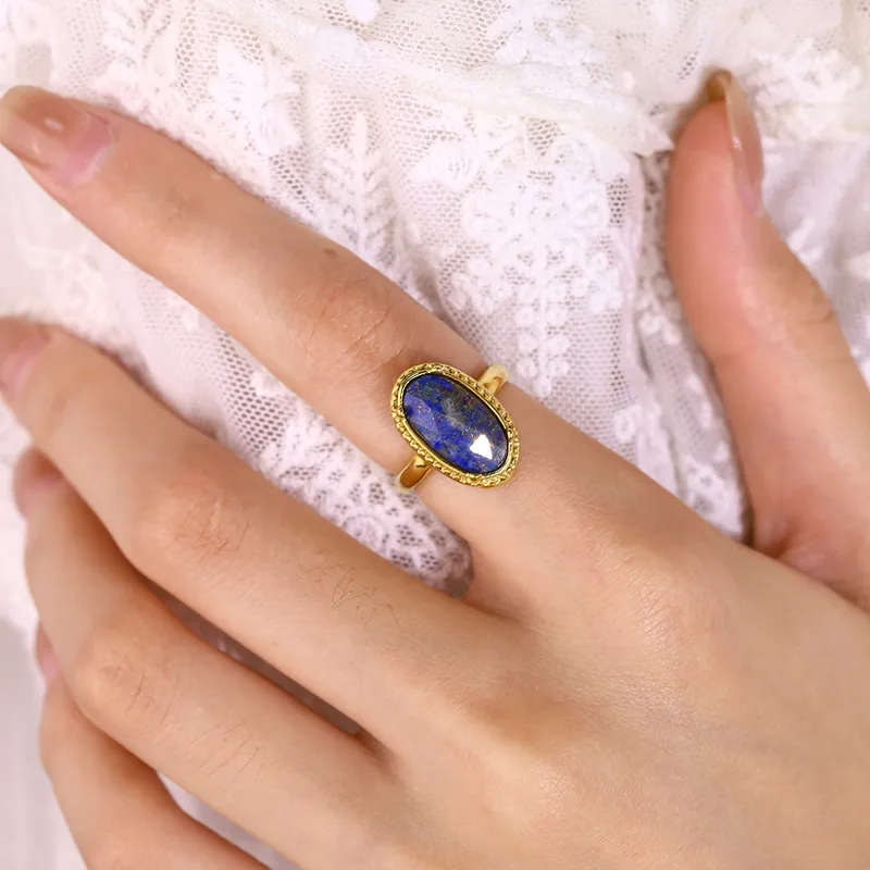 Adjustable Lapis Blue Antique Ring