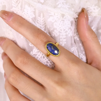 Adjustable Lapis Blue Antique Ring