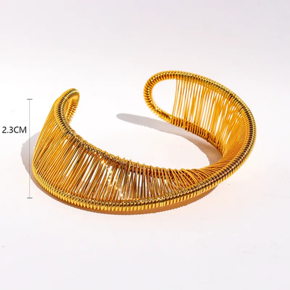 24 K Sunehri Leher Brass Cuff