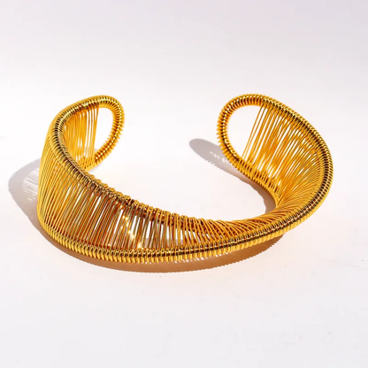 24 K Sunehri Leher Brass Cuff