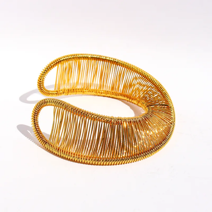 24 K Sunehri Leher Brass Cuff