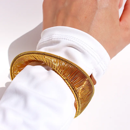 24 K Sunehri Leher Brass Cuff