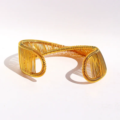 24 K Sunehri Leher Brass Cuff