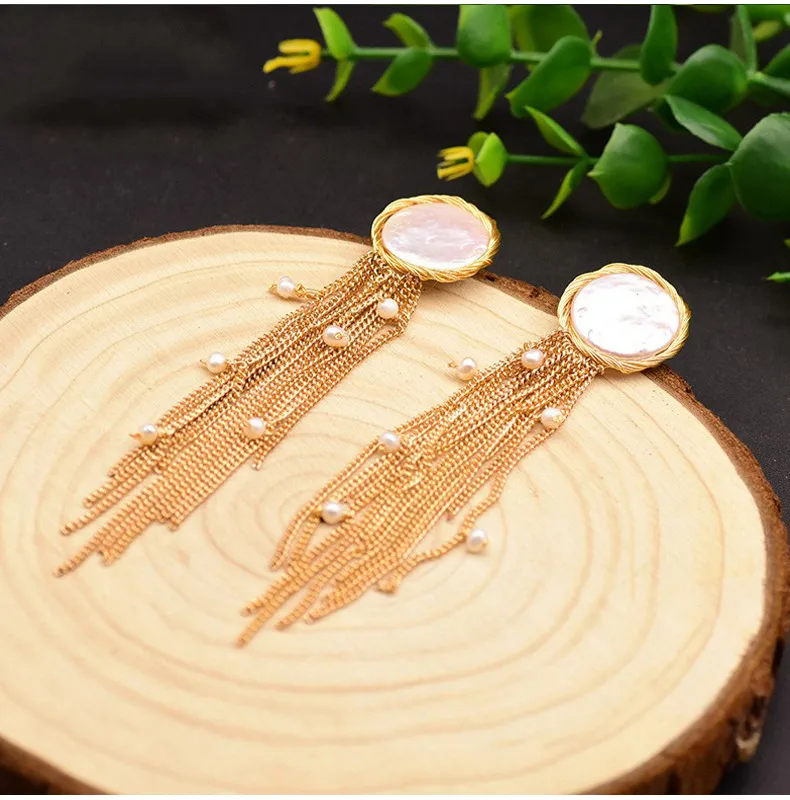 Pearl Jhalar Earrings