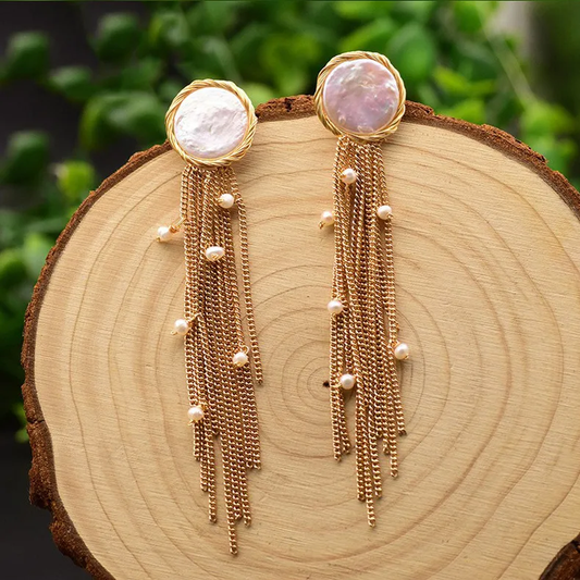 Pearl Jhalar Earrings