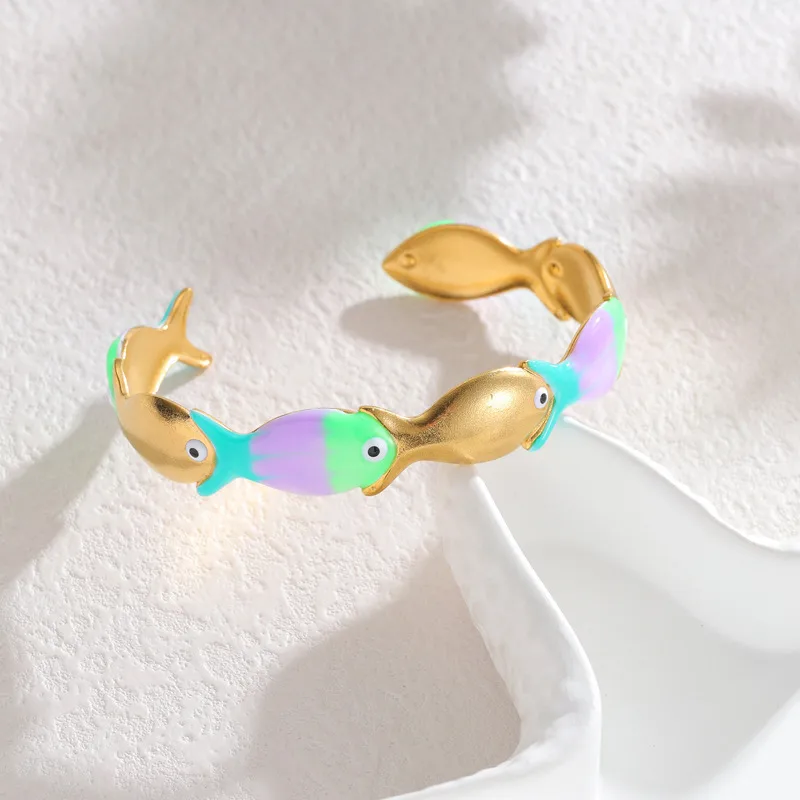18K Gold Plated Fishy Bracelet
