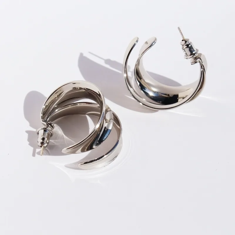 24 K Gold Plated Brass Silver Hoops