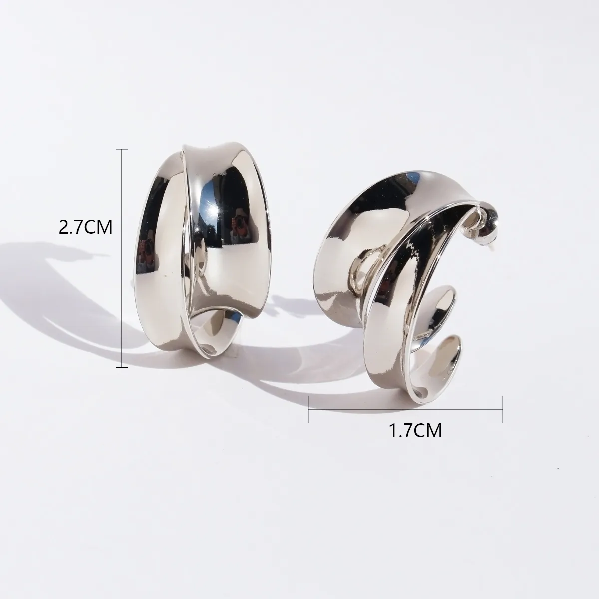 24 K Gold Plated Brass Silver Hoops