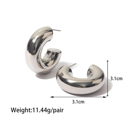 18K Gold Plated Alia Hoops