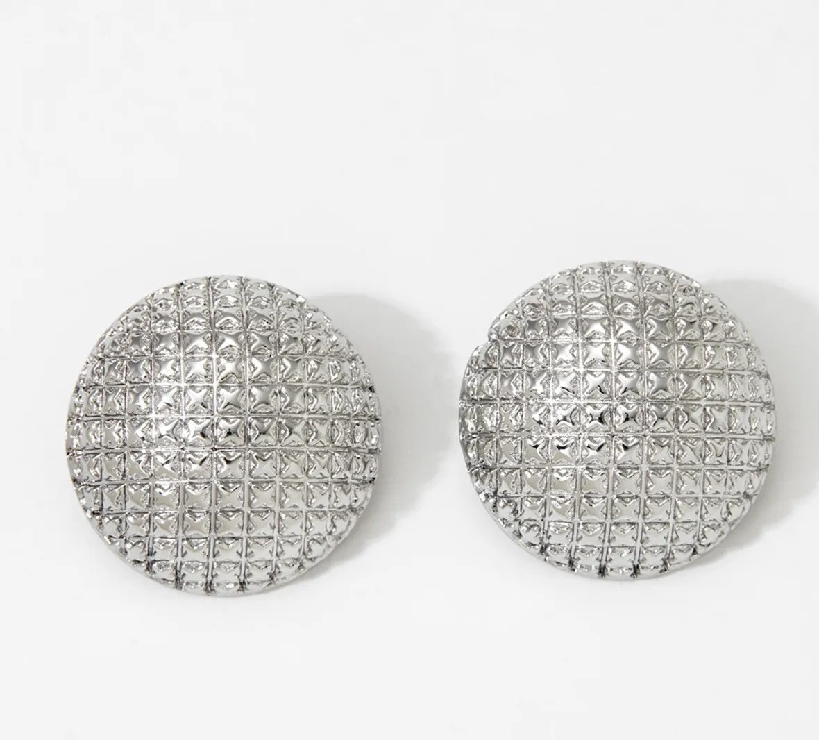 18K Gold Plated Disco Studs Earrings
