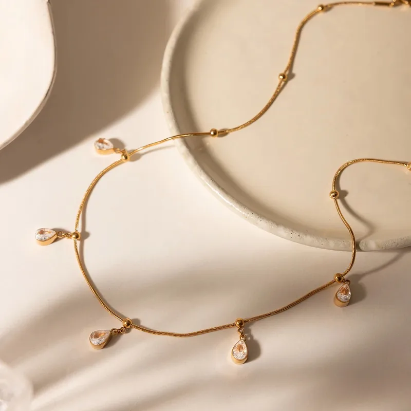 Deepmala droplet chain necklace for festive and everyday wear – Urban Rani