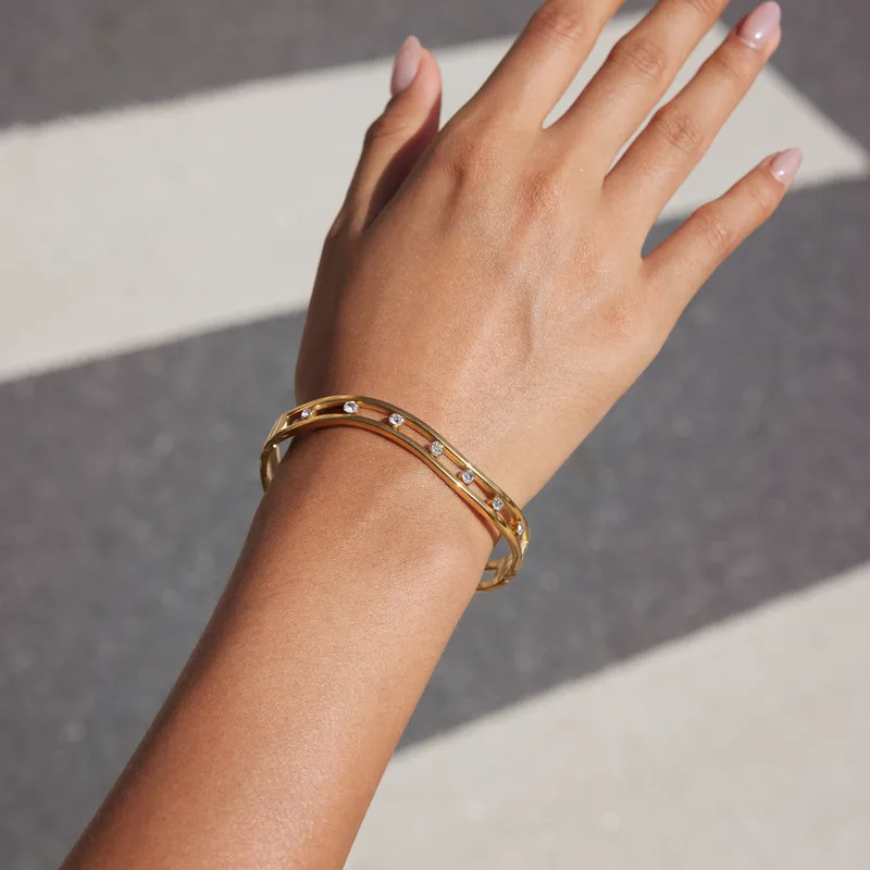 Rangoli curved bangle bracelet for festive and party wear – Urban Rani