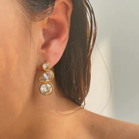 Mithai Dabba Mixed-Shape Stud Earrings by Urban Rani – hypoallergenic festive studs for Diwali