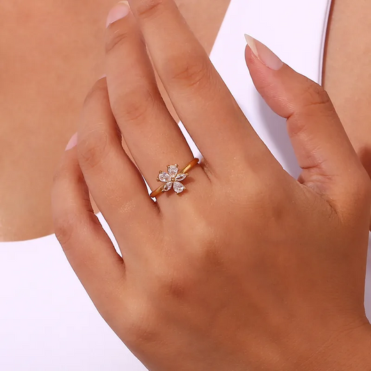 White Flower Ring