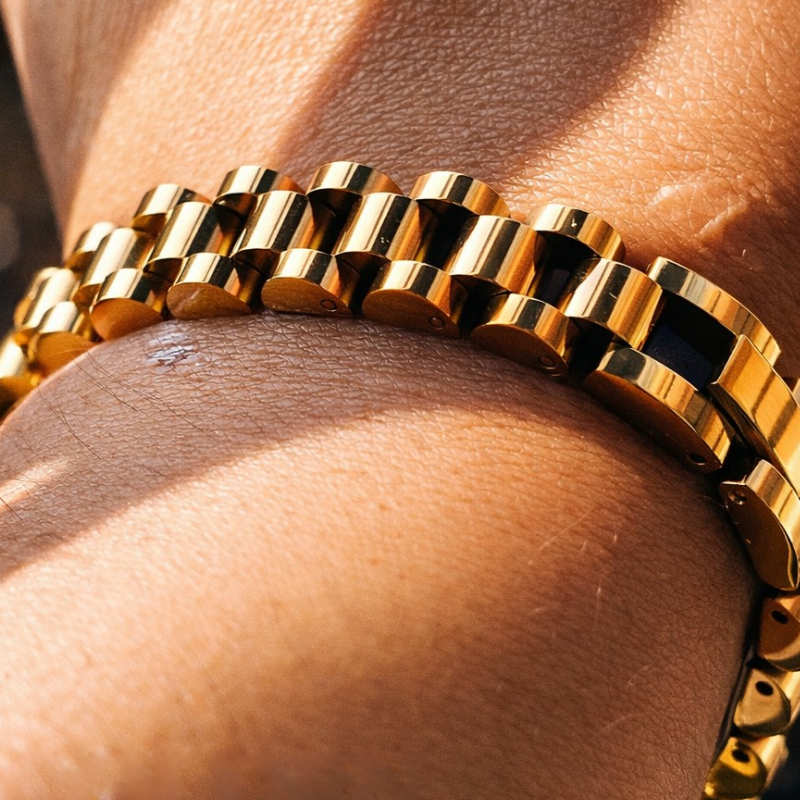 Triple Luxe Bracelet Stack- Gold