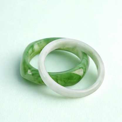 Tasty Tones Acrylic Bangle Set- Green, Purple and Brown