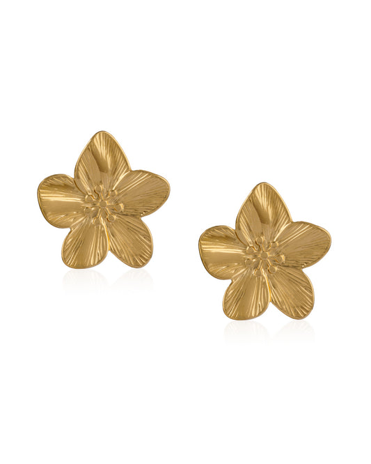 Golden Flower Earring